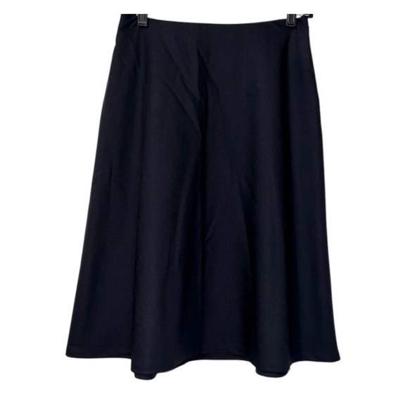 MM. LAFLEUR Wool Black Flare Skirt - Picture 1 of 8